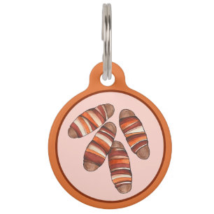 毛布の豚ベーコンソーセージUKイギリス食品 ペット　ネームタグ