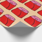 毛布を包む豚紙 ラッピングペーパー (角)