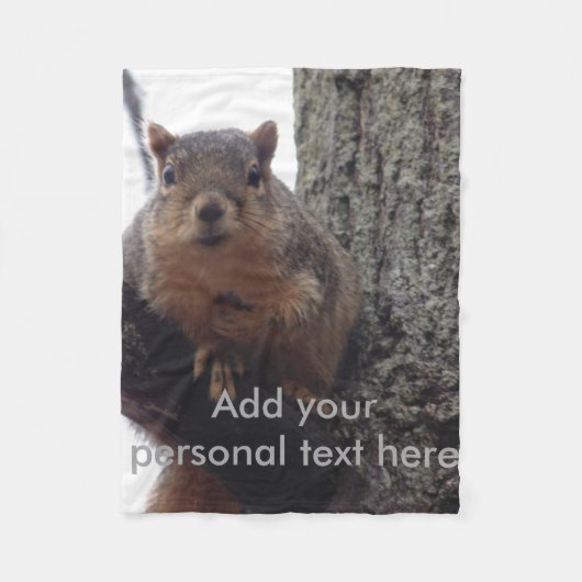 毛布を見たリス フリースブランケット (正面)