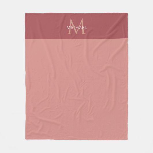 毛布エレガントモノグラカスタムムテンプレート フリースブランケット (正面)