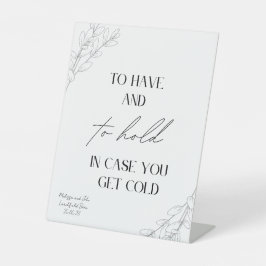 毛布カスタムミニマルを持って保持する必要がある 台座サイン