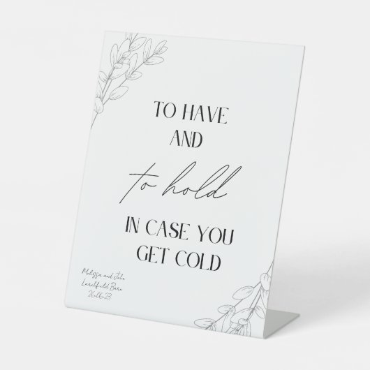 毛布カスタムミニマルを持って保持する必要がある 台座サイン (正面)