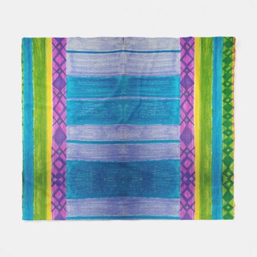 毛布カラフル フリースブランケット (正面(横))