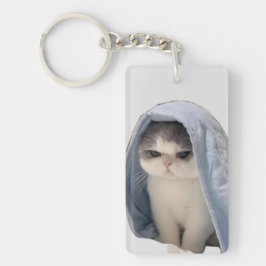 毛布キーチェーン付き猫 キーホルダー