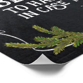 毛布クリスマスウィンターウェディングサイン ポスター (角)