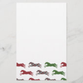 毛布クリスマス付きのホリデーホースフォール 便箋 (正面)