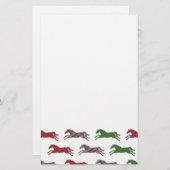 毛布クリスマス付きのホリデーホースフォール 便箋 (正面/裏面)