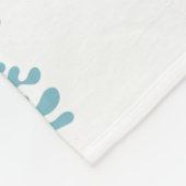 毛布ティール(緑がかった色)シーシェルスターフィッシュビーチフィパターン フリースブランケット (角)