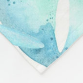 毛布ティール（緑がかった色）ブルーシーホースサンドドルシーシェル フリースブランケット (角)