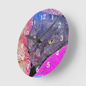 毛布ナポレオン ラウンド壁時計 (傾斜)