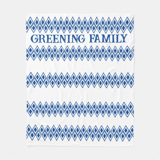 毛布パターン（の模様が）ある フリースブランケット (正面)