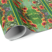 毛布フラワーデイジー水彩パーソナライズされた ラッピングペーパー (ロールコーナー)