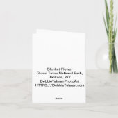 毛布フラワーノートカード ノートカード (裏面)