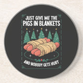 毛布与えで豚がクリスマス笑わされるパーティー コースター (正面)