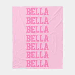 毛布名門私立校風のピンク フリースブランケット