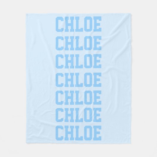 毛布名門私立校風の青 フリースブランケット (正面)