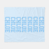 毛布名門私立校風の青 フリースブランケット (正面(横))