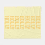 毛布名門私立校風の黄 フリースブランケット (正面(横))