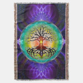 毛布生命の樹 スローブランケット (正面縦)