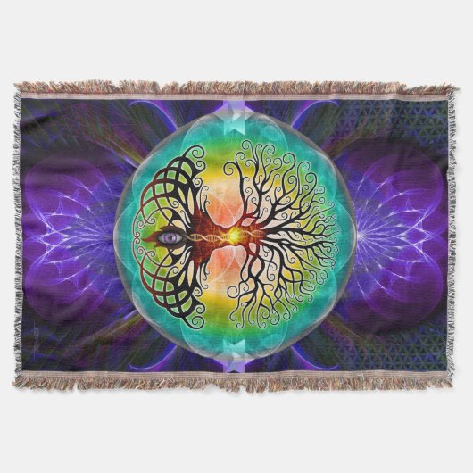 毛布生命の樹 スローブランケット (正面)