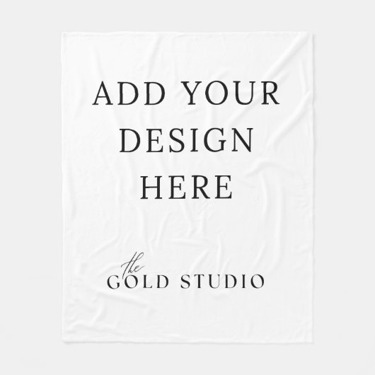 毛布空白のテンプレート独自のスローを作成 フリースブランケット (正面)