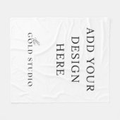 毛布空白のテンプレート独自のスローを作成 フリースブランケット (正面(横))