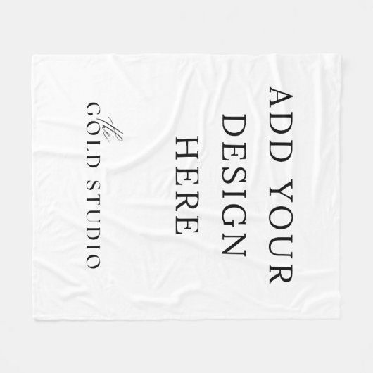 毛布空白のテンプレート独自のスローを作成 フリースブランケット (正面(横))