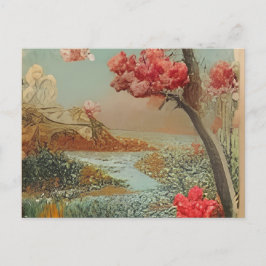 毛布絵画の横に寝そべっている犬 インビテーションポストカード