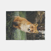 毛布、ずるい投球、孤の幼いこどもの投球毛布を孤色に変色させて下さい フリースブランケット (正面(横))