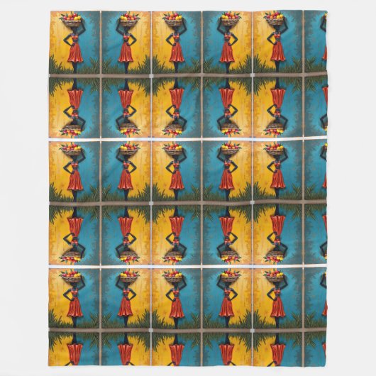 毛布、カラフルなどの装飾用クッション作品 フリースブランケット (正面)