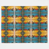 毛布、カラフルなどの装飾用クッション作品 フリースブランケット (正面(横))