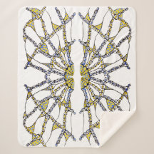 毛布 – シェルパ(ドードル – 手描き)