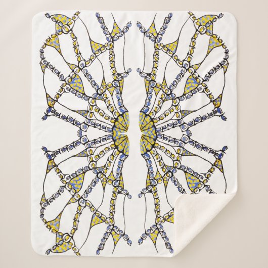 毛布 – シェルパ（ドードル – 手描き） (正面)