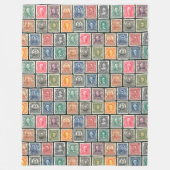 毛布-ヴィンテージのスタンプのデザイン- c. 1902のスタンプ フリースブランケット (正面)