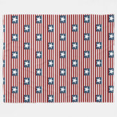 毛布 – 星とストライプ フリースブランケット (正面(横))