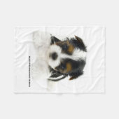 毛布- Biewerテリアの子犬 フリースブランケット (正面(横))