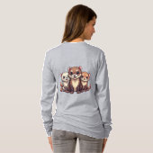 毛布Tシャツの下のブーのフェレットを覗く Tシャツ (裏面フル)