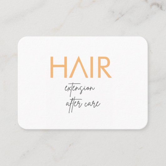 毛延長気にカード(オレンジ) 名刺 (正面)