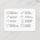 毛延長気にカード(オレンジ) 名刺 (裏面)