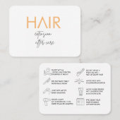 毛延長気にカード(オレンジ) 名刺 (正面/裏面)