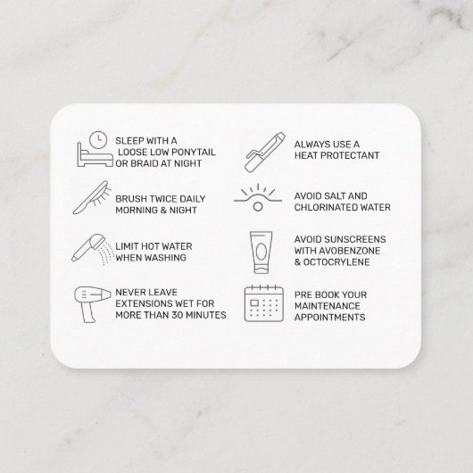 毛延長気にカード(ピンク) 名刺 (裏面)