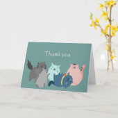 毛感謝していの猫を預かるベビー カード (黄色い花)