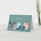 毛感謝していの猫を預かるベビー カード (正面)