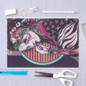 毛日本のの中の花 薄葉紙 (クラフト)