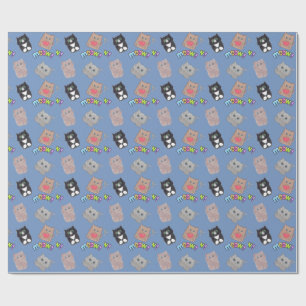 毛様子友達毛様毛様症 ラッピングペーパー
