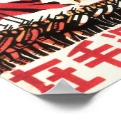 毛沢東の旗の下に進め!中国CCP ポスター (角)