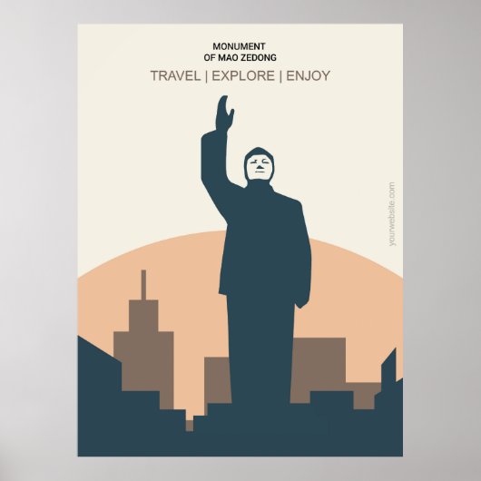 毛沢東の記念碑 ポスター (正面)