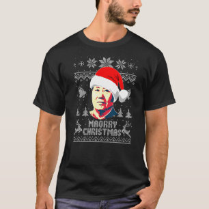 毛沢東マオリークリスマスクリスマス Tシャツ