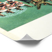 毛沢東"東は赤" 1965中国プロパガンダ ポスター (角)