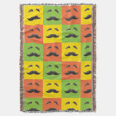 毛深いパパのパッチワークのブランケット スローブランケット (正面縦)